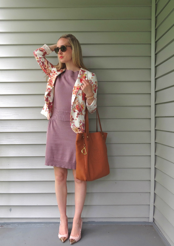 Floral blazer for work - Sarah's Real Life