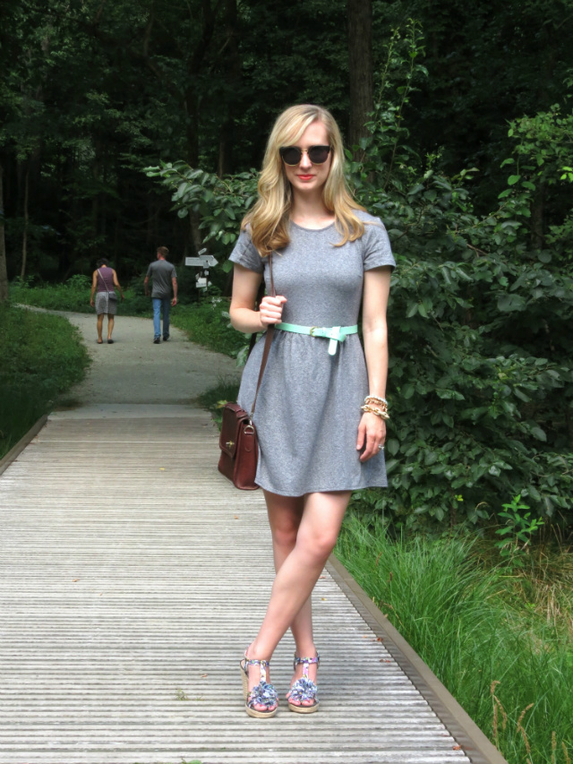 forever 21 dress, Tahari sandals, Oasap retro sunglasses, Coach bag from eBay, 100 acre art and nature park