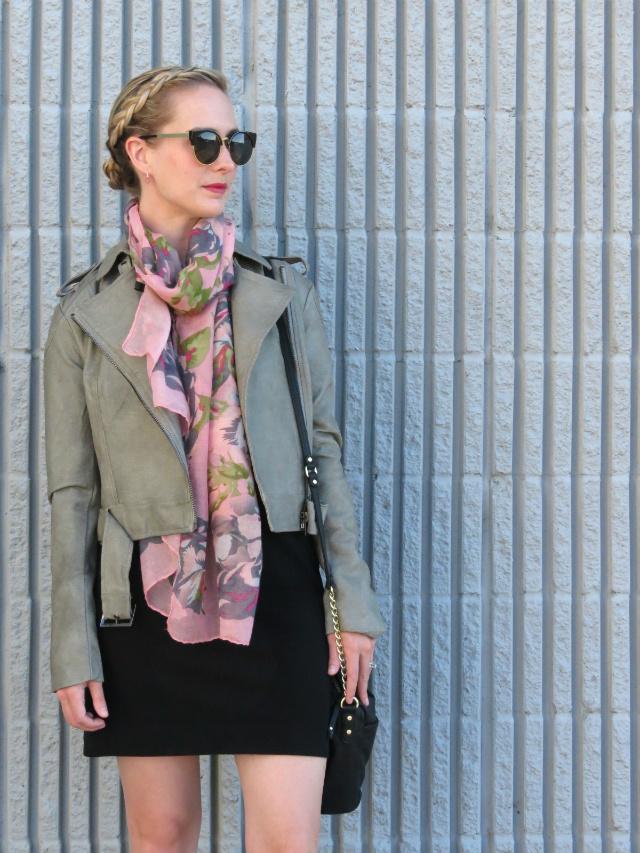 giveaway, indianapolis boutique, gray leather jacket, oasap sunglasses, anne klein cap toe pumps