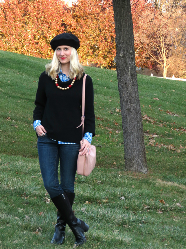 how to wear a beret, indianapolis circle of lights, sylca designs, calvin klein boots, nars cruella, bow ring