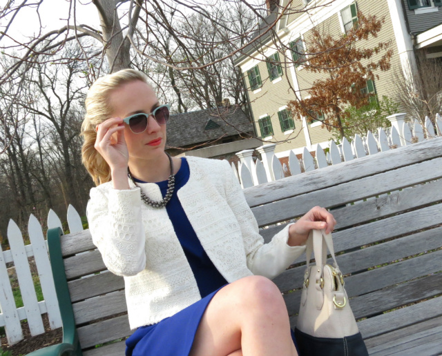 madewell parkline dress, snakeskin mid heel pumps, loft mint sunglasses, indianapolis style blog