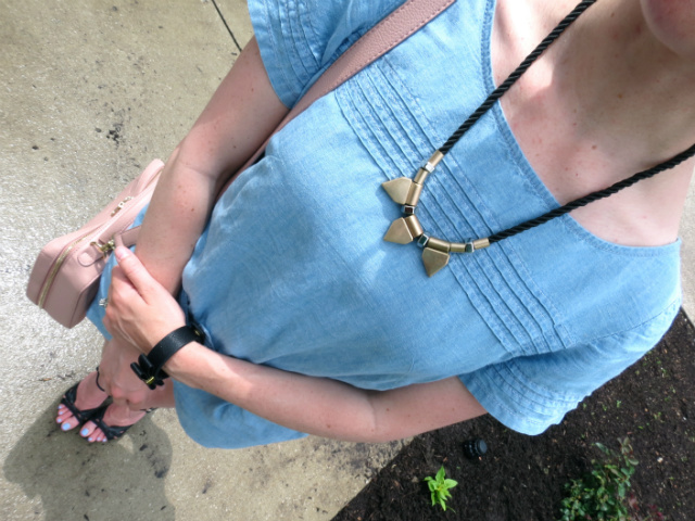 loft chambray romper, madewell hepcat sunglasses, indianapolis style blogger