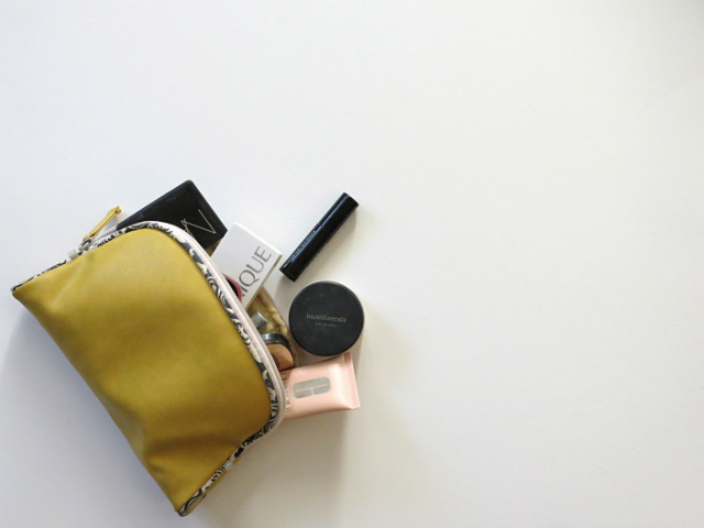cleaning out your makeup bag, cleaning makeup brushes, decluttering your bathroom counter