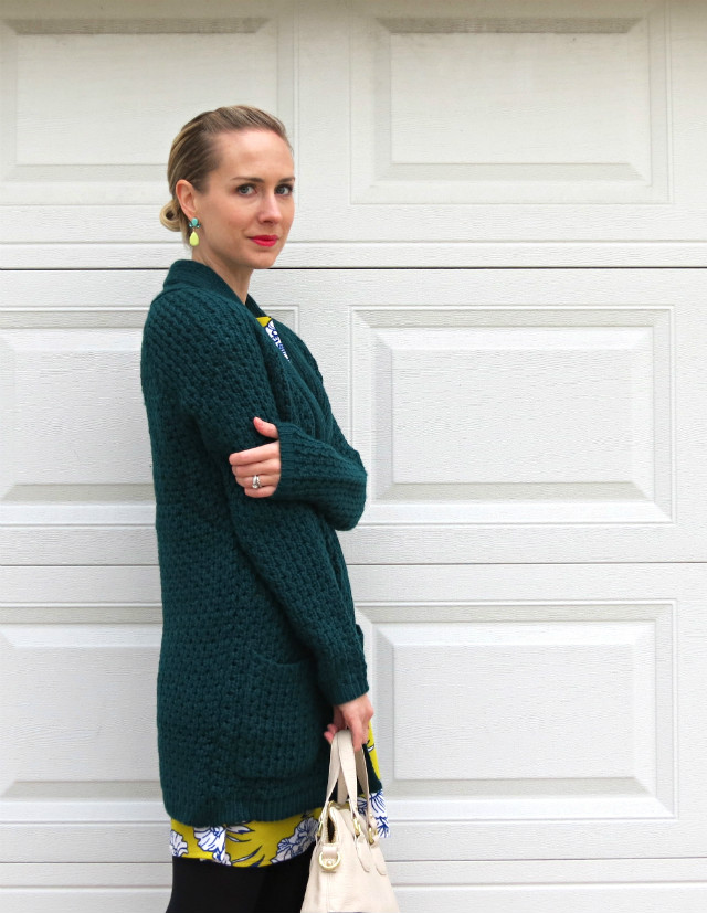 teal and chartreuse, ankle boots with dress, statement earrings, colorblock bag