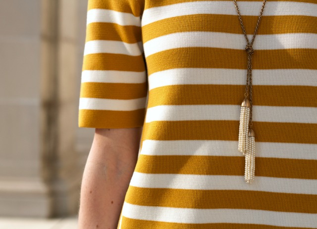 yellow stripe shift dress, mint bag, lawyer style blog