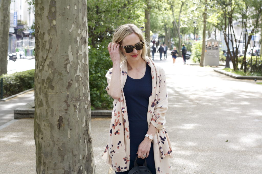 maxi dress, spring scarf, Chucks, Montmartre