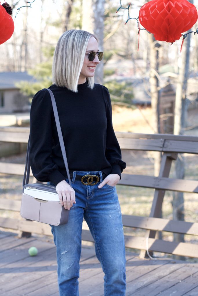 boyfriend jeans with flats, leather loafers, Gucci belt dupe, GG belt cheaper option