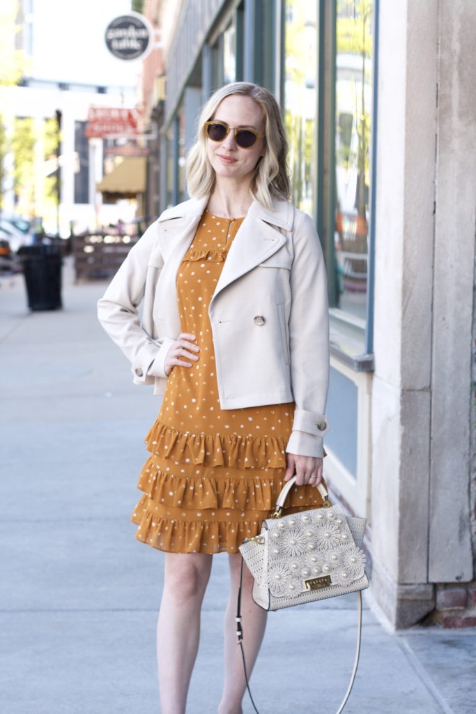 Rent the Runway unlimited, cropped trench, Zac Posen bag, tan loafers