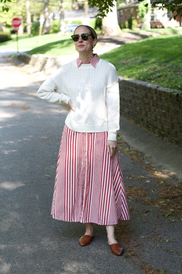 maxi shirtdress, sweater over dress, casual spring outfits