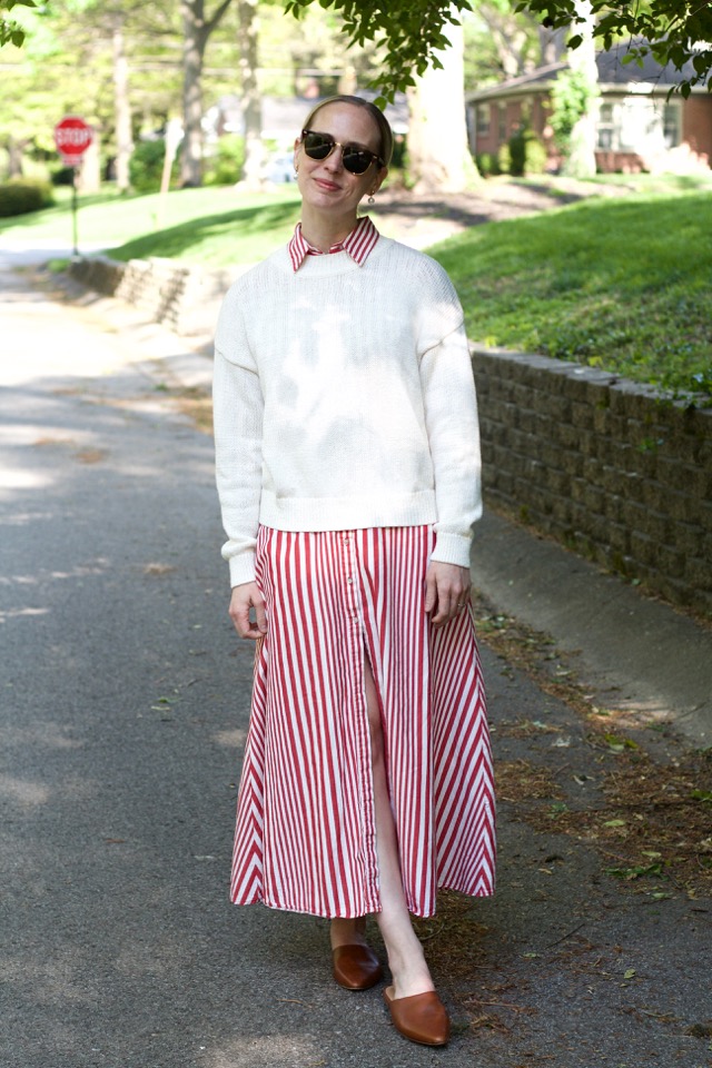 maxi shirtdress, sweater over dress, casual spring outfits