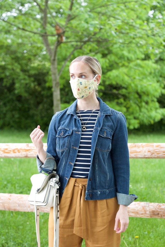 amour vert, sustainable fashion, jean jacket outfit