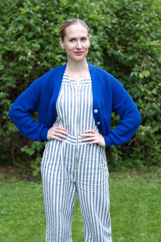 jumpsuit, sustainable sweater, spring outfit ideas