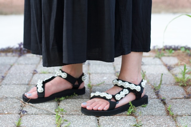 Christy Dawn dress, Arizona love pearl sandals